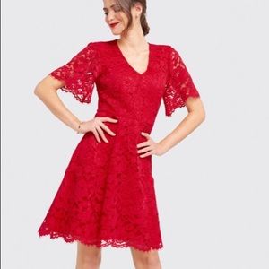 NWT Draper James Blooming Lace Red Dress